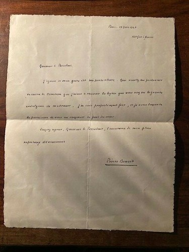 Lettre pierre benoit au - lettre, de