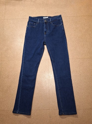 Jean droit bleu - brut, taille