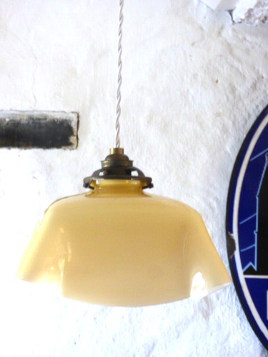 Ancien plafonnier opaline - en,