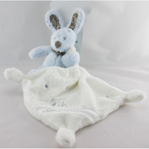 Doudou plat lapin - , bleu