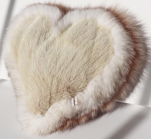 Vison cœur coussin renard - cœur,