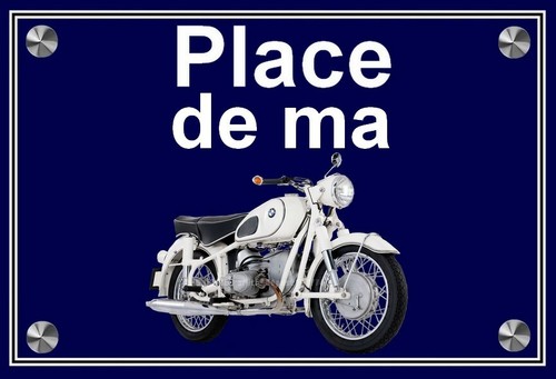 Plaque place bmw r 69 - place,