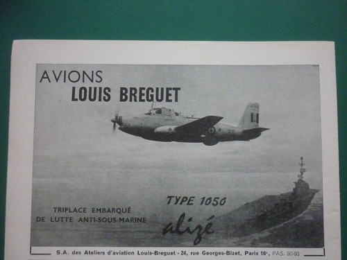1957 pub avion breguet 1050 - 1957,