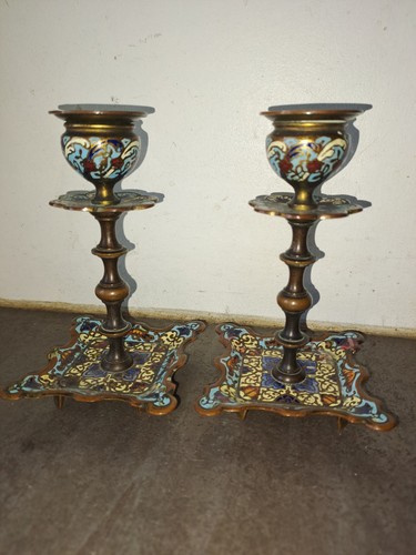Paire bougeoirs napoleon - paire, de