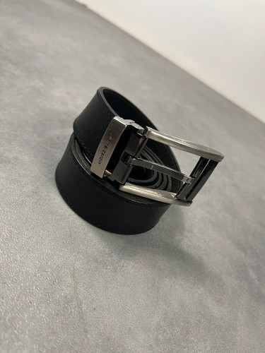 Ceinture cuir noir vintage