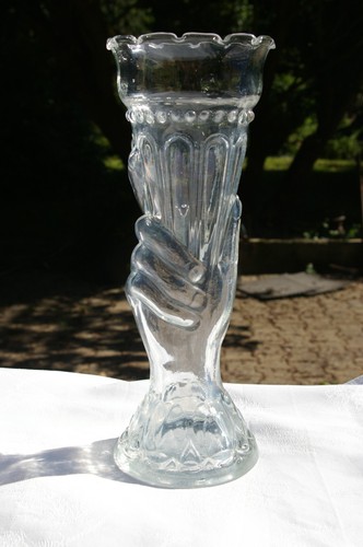 Ancien vase cornet main - vase,
