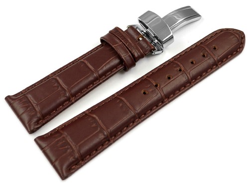 Bracelet montre grain - , croco