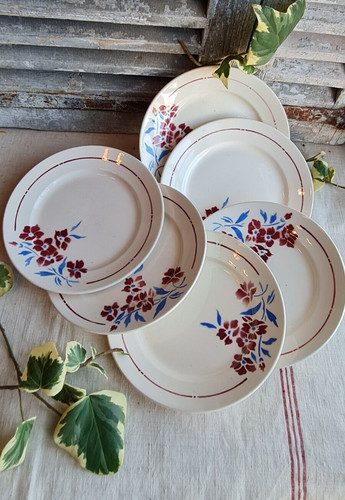Anciennes assiettes plates - anciennes,