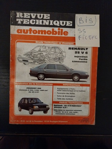 Revue technique renault v6 - renault,