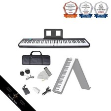 Piano numérique pliable NikoMaku SWAN-X 88 touches noir taille piano compact ...