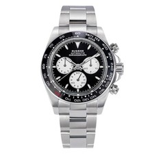 Sugess S418-2 Chronographe Automatique Acier Noir Blanc Ceramique Montre Homme