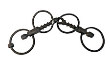 Ancien mors de bride cheval royal anglais rare en fer massif ancien vintage 1800