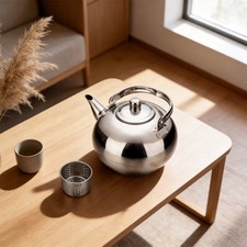 Théière inox avec passoire