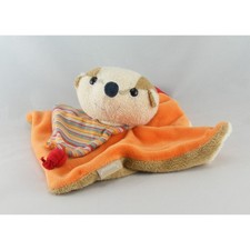 Doudou plat hérisson orange