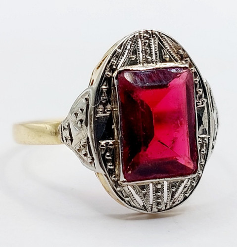 Bague art deco 18k - deco, pierre