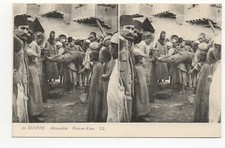 EGYPTE - Egypt - Old Postcard - ALEXANDRIE - carte Stéreo Porteurs d' eau