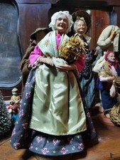 Santons de provence La cueilleuses de fagot du village 14 cm...