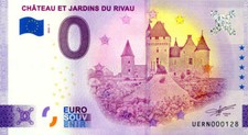 37 LEMERE Château du Rivau, N° de la 2ème liasse, 2022, Billet Euro Souvenir