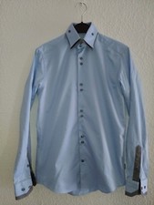 Chemise homme T 36 Bleu ciel habillée Izac popeline de coton