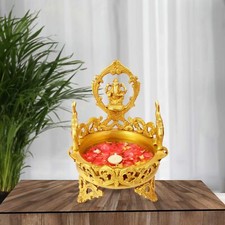 Brass Urli Vessel Flower