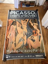 Picasso Les Demoiselles Affiche CHEFS-D'OEUVRE DU MUSEE Picasso. 118 X 170 Cm