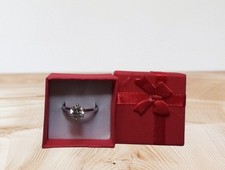 Bague argent sterling 925 Pierre Zircone taille 54 neuve dans sa boîte d'origine