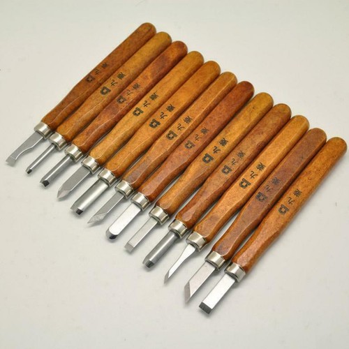12pcs wood carving - wood, chisel