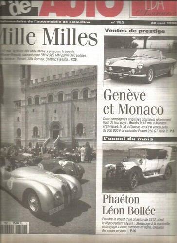 Vie auto n 752 - de, l'auto