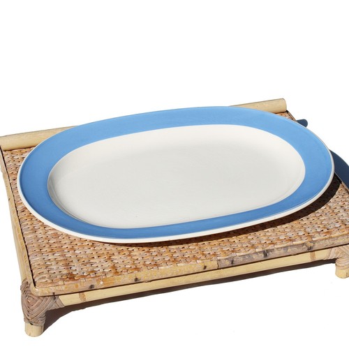 Ancienne grand plat - , ovale