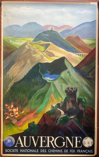 Affiche tourisme auvergne - affiche,