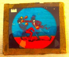 4 plaques de verre photo positif 8,5x 10 couleur dessins animes