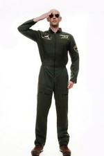 DRESS ME UP Costume Homme Pilote Kampfpilot Combinaison Armée De L'Air M/L M-052
