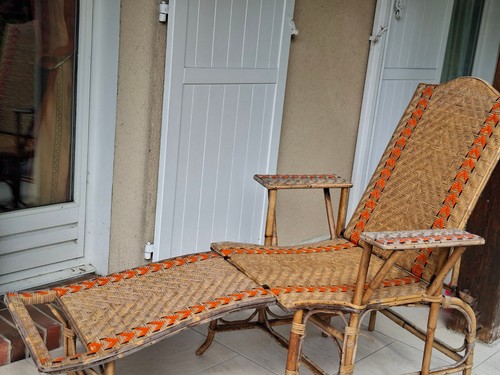 Chaise longue vintage - longue, en