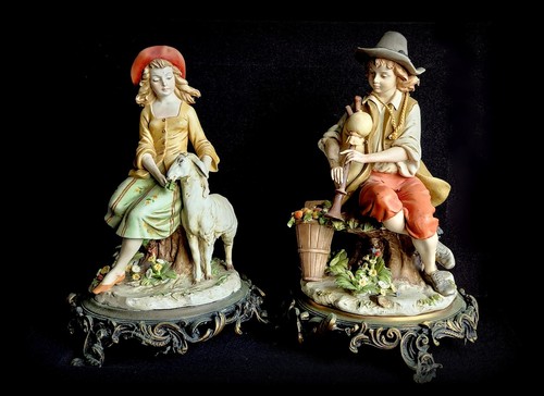 Two capodimonte porcelain - two,
