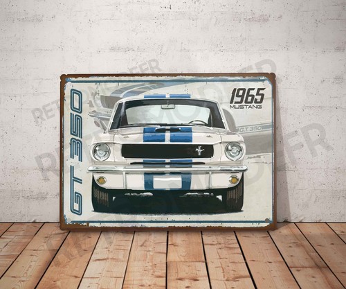 Plaque métal vintage mustang - métal,