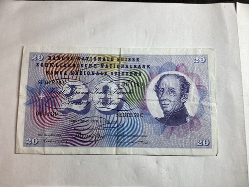 Billet francs suisse - billet, 20