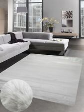 Tapis doux fausse fourrure peaux lavable gris