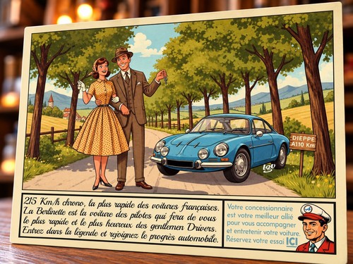 Plaque métal vintage alpine - plaque,