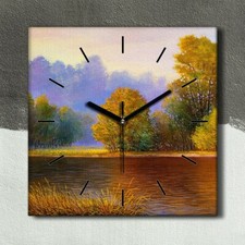 Horloge murale sur toile 30x30