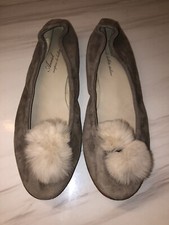 Ballerines En Suède/Fourrure