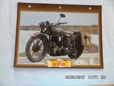 CARTE FICHE MOTO 1939 BSA WD M20