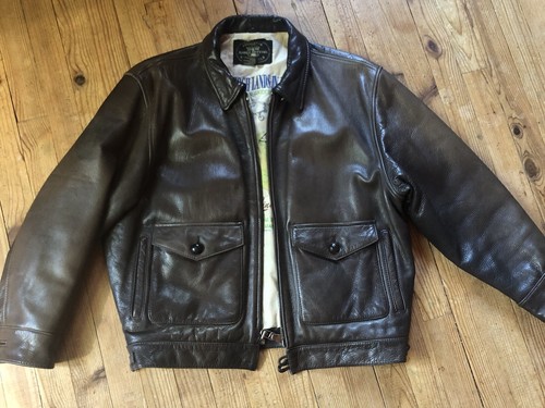 Blouson veste cuir aviateur - ,