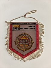 Fanion Vintage Foot Coupe d'Europe 1984 Pays Qualifié Danemark 