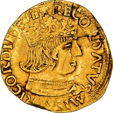 Royaume de Naples, Ferdinand Ier, Ducat, 1458-1494, Naples, Or, TTB