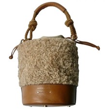 VANESSA BRUNO Sac seau Holly fausse fourrure beige neuf avec étiquette