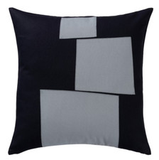 Housse de coussin IKEA MANLAVMAL, couleur - noir, carrés gris 50x50 cm, 20"x2...