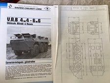 ANCIEN DOCUMENT MILITAIRE POSTER AUTO MILITAIRE ARMÉE CHAR SAVIEM RENAULT VAB