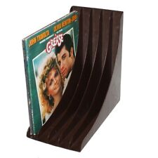 Range disques vinyles en plastique marron design Schweizer vintage