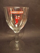 Rare et très élégant verre à bière calice SAINT LEU nain Forta brasserie bar !