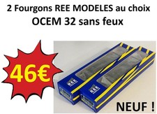 2 Fourgons REE MODELES OCEM 32 sans feux SNCF VB-326 VB-328 VB-333 VB-334 HO #72